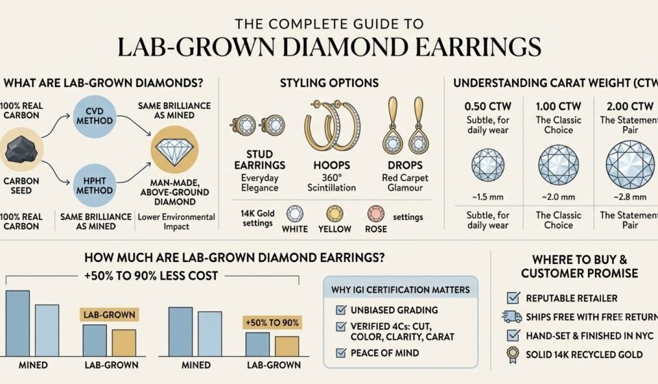 Lab Grown Diamond Earrings