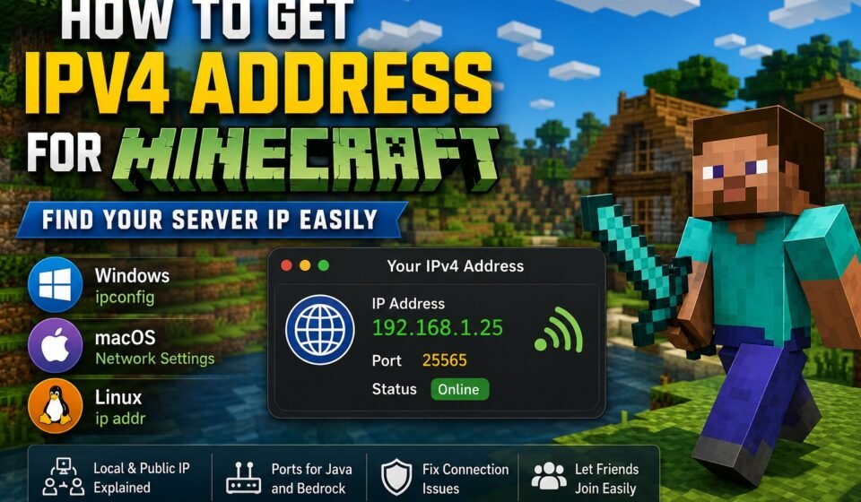 how to get ipv4 address for minecraft